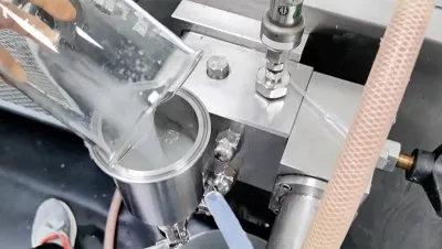 Homogeneización de celulosa mediante homogeneizador de alta presión